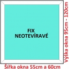 Plastov okna FIX SOFT rka 55 a 60cm x vka 95-120cm
